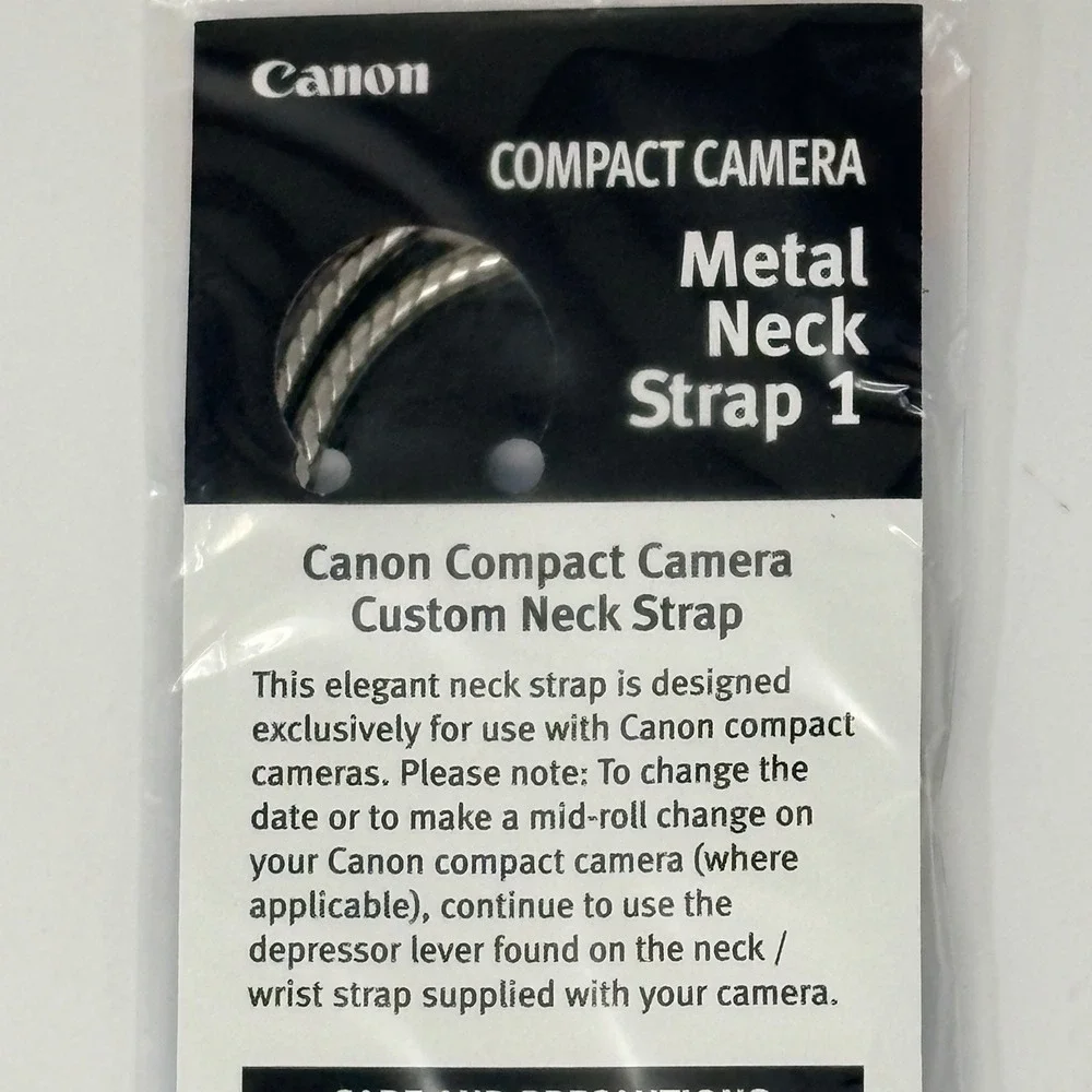 Canon Compact Camera Metal Neck Strap 1‎ Silver 34